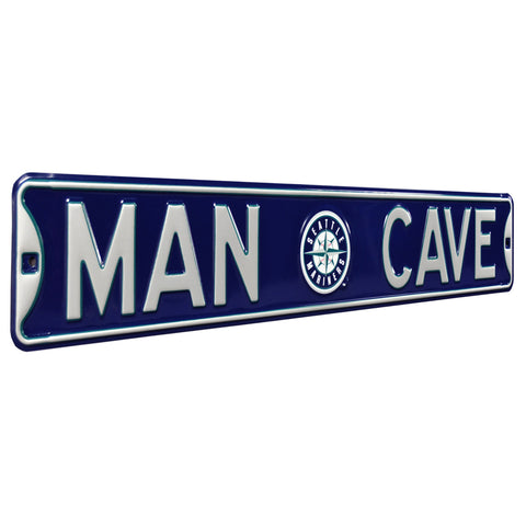 Seattle Mariners - MAN CAVE - Embossed Steel Street Sign