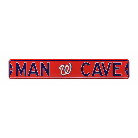Washington Nationals - MAN CAVE - Embossed Steel Street Sign