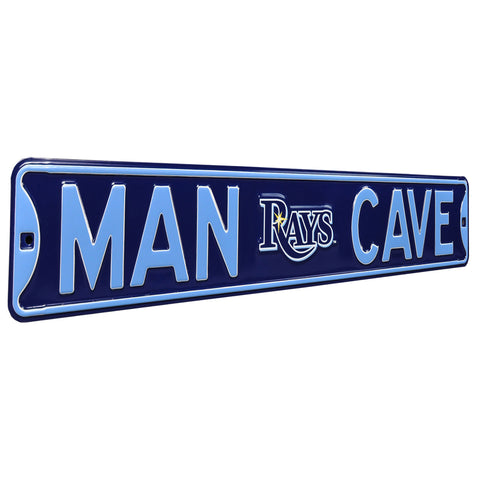 Tampa Bay Rays - MAN CAVE - Embossed Steel Street Sign