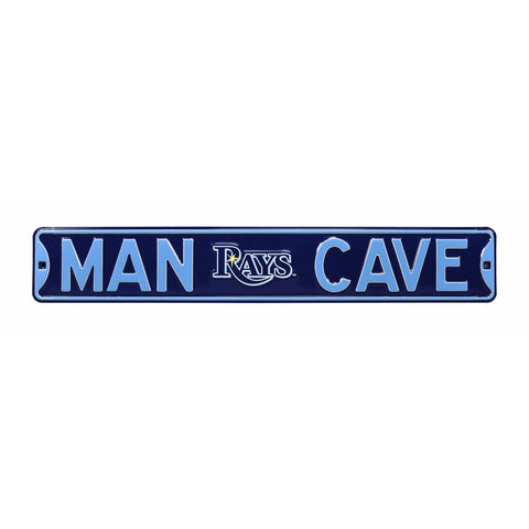 Tampa Bay Rays - MAN CAVE - Embossed Steel Street Sign
