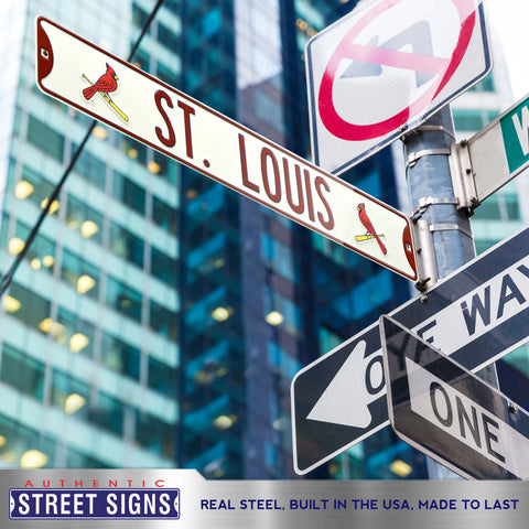 St. Louis Cardinals - ST LOUIS - Embossed Steel Street Sign