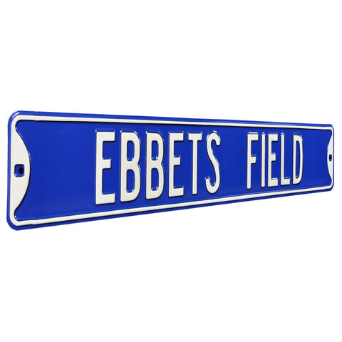 Brooklyn Dodgers - EBBETS FIELD - Embossed Steel Street Sign