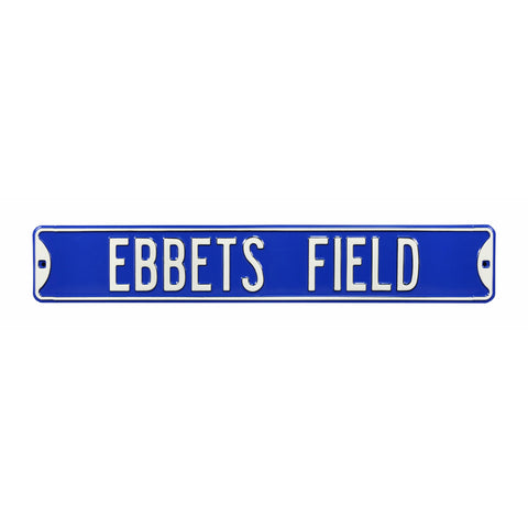 Brooklyn Dodgers - EBBETS FIELD - Embossed Steel Street Sign