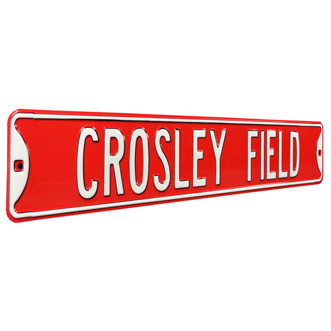 Cincinnati Reds - CROSLEY FIELD - Embossed Steel Street Sign