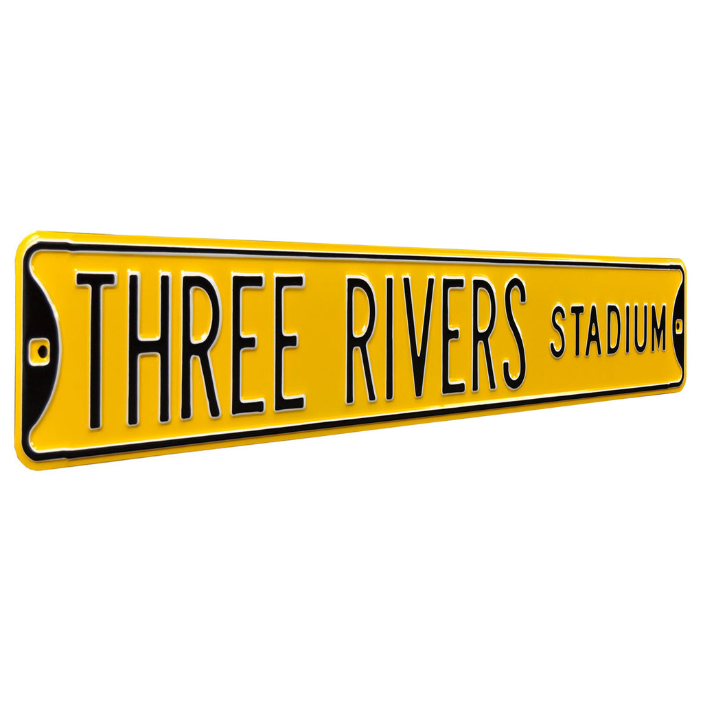 Pittsburgh Pirates - THREE RIVERS STADIUM - Embossed Steel Street Sign