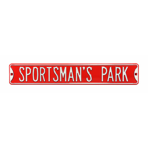 St. Louis Cardinals - SPORTSMAN'S PARK - Embossed Steel Street Sign