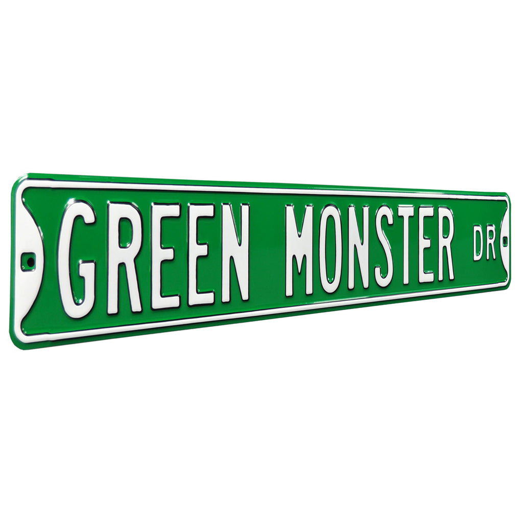 Boston Red Sox - GREEN MONSTER DR - Green Embossed Steel Street Sign