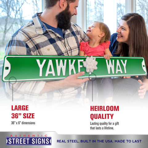 Boston Red Sox Steel Street Sign-YAWKEY WAY on Green – Fathead