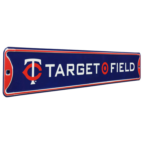 Minnesota Twins - TARGET FIELD - Embossed Steel Street Sign