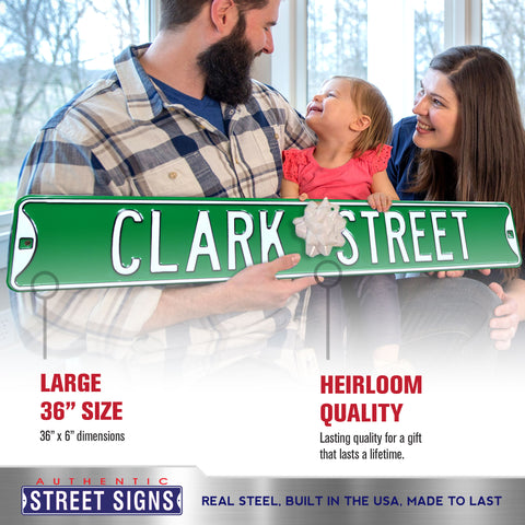 Authentic Street Signs 94023 12 in Cubs Clark Standing Steel Logo