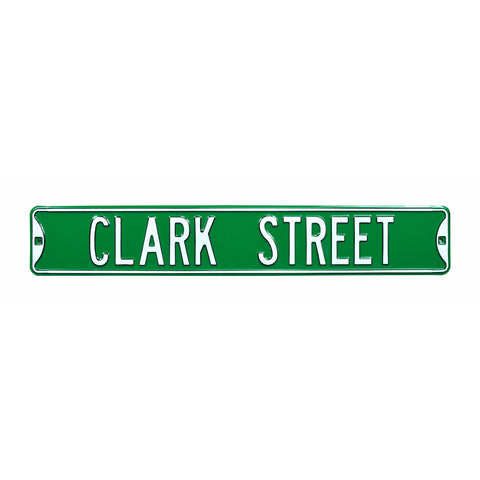 Chicago Cubs 12 Clark Mascot Standing Steel Logo Sign - BiggSports