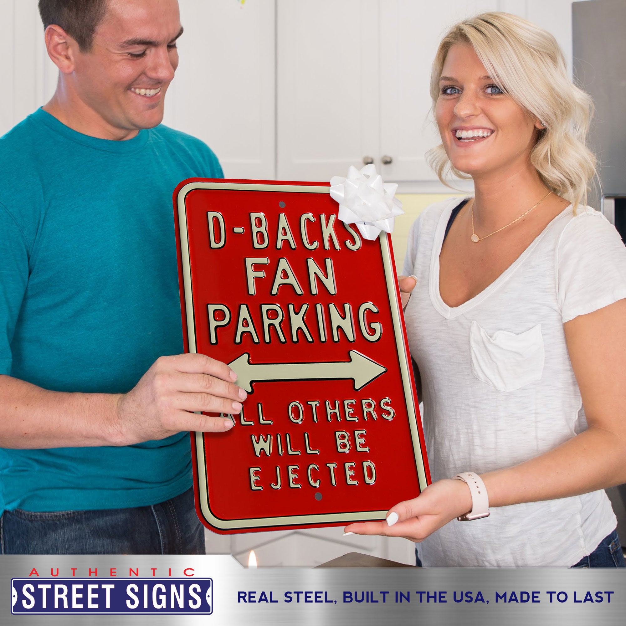 Arizona Diamondbacks - ALL OTHER FANS EJECTED - Embossed Steel Parking Sign