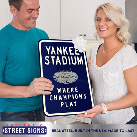New York Yankees - YANKEE STADIUM PARKING - Embossed Steel Parking Sign