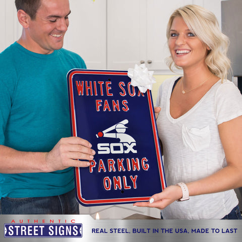 Chicago White Sox - FANS PARKING - Embossed Steel Parking Sign