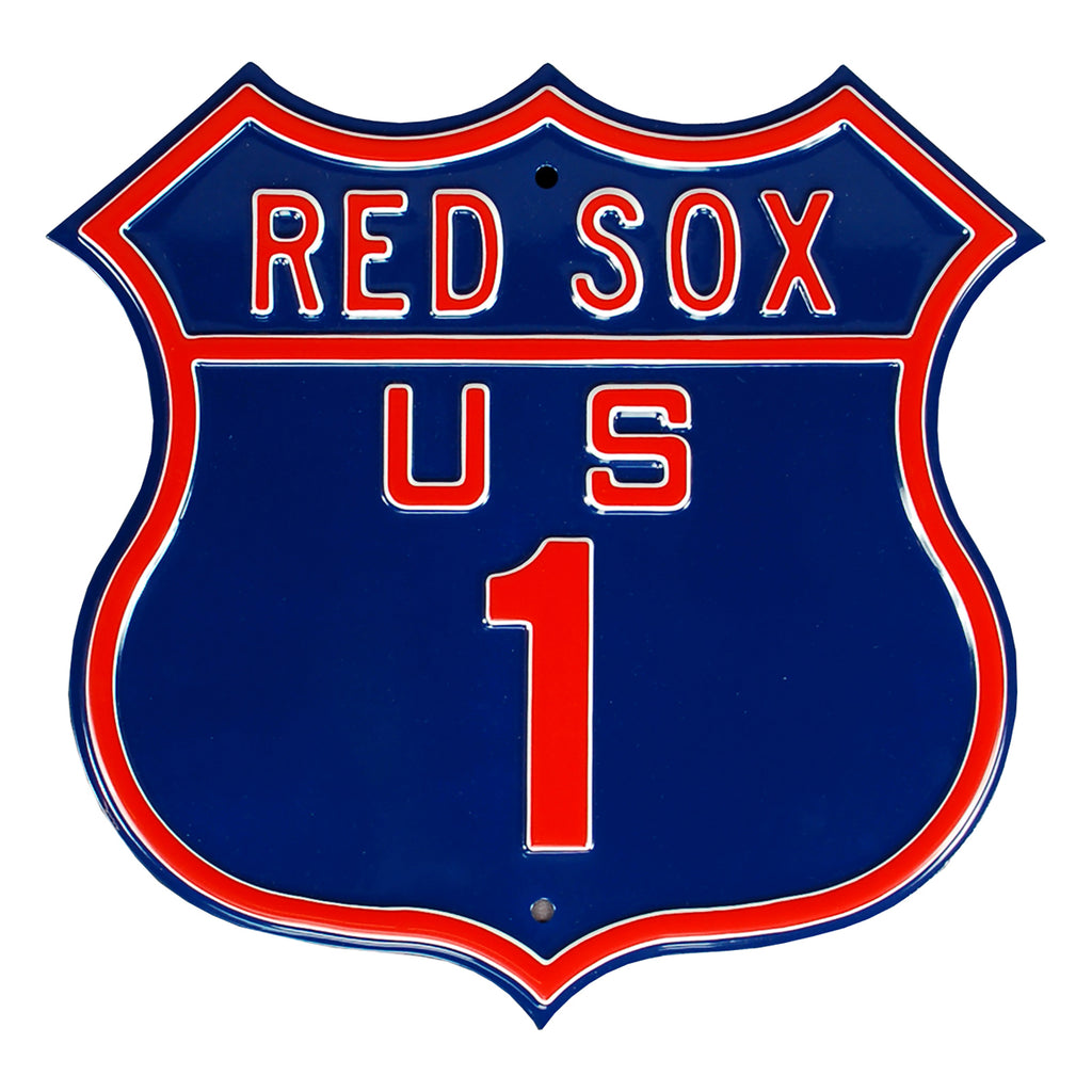 Boston Red Sox - US-1 - Embossed Steel Route Sign
