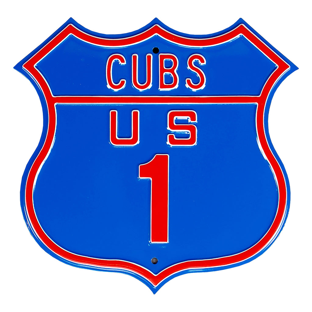Chicago Cubs - US-1 - Embossed Steel Route Sign