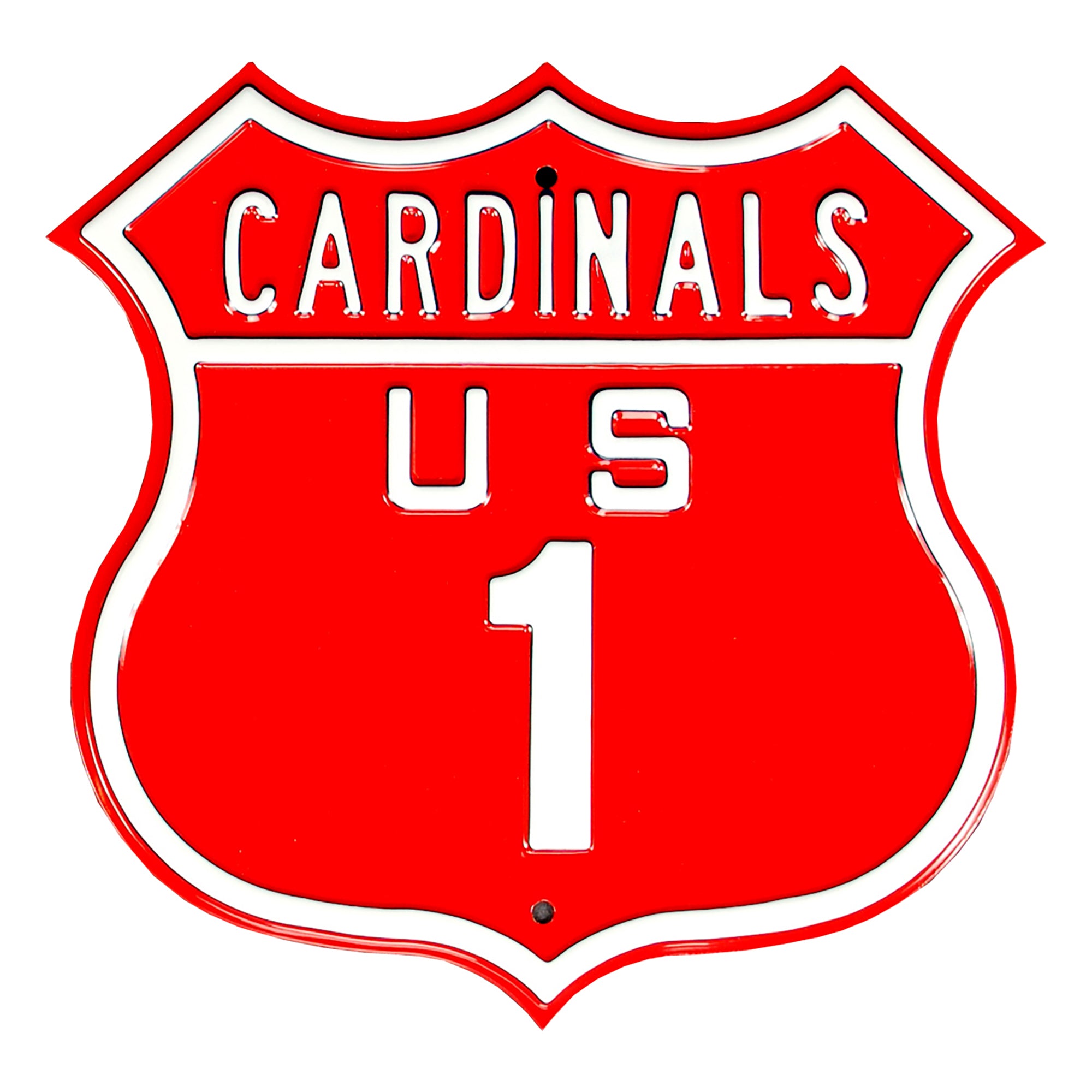 St. Louis Cardinals - US-1 - Embossed Steel Route Sign