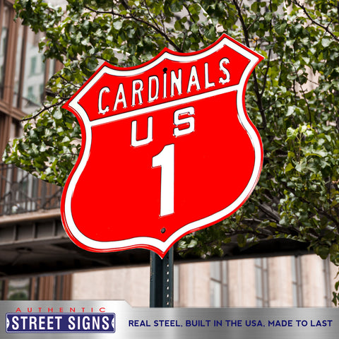 St. Louis Cardinals - US-1 - Embossed Steel Route Sign
