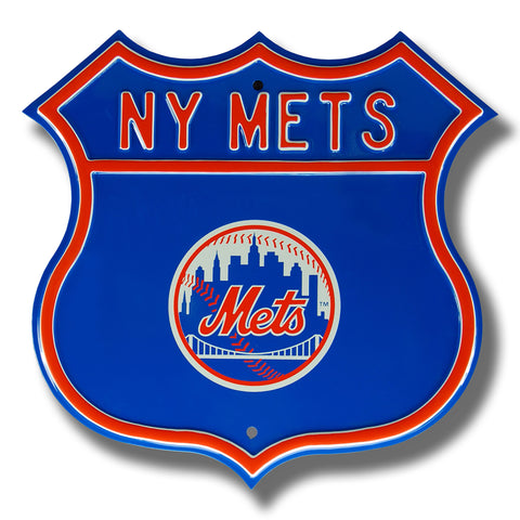 New York Mets Embossed Steel Route Sign