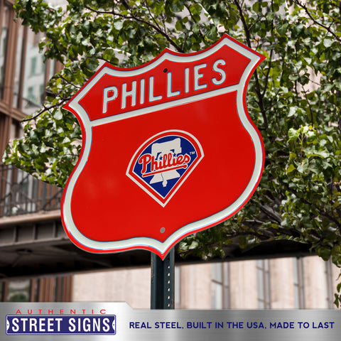 Philadelphia Phillies Embossed Steel Route Sign