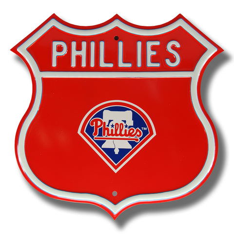 Philadelphia Phillies Embossed Steel Route Sign