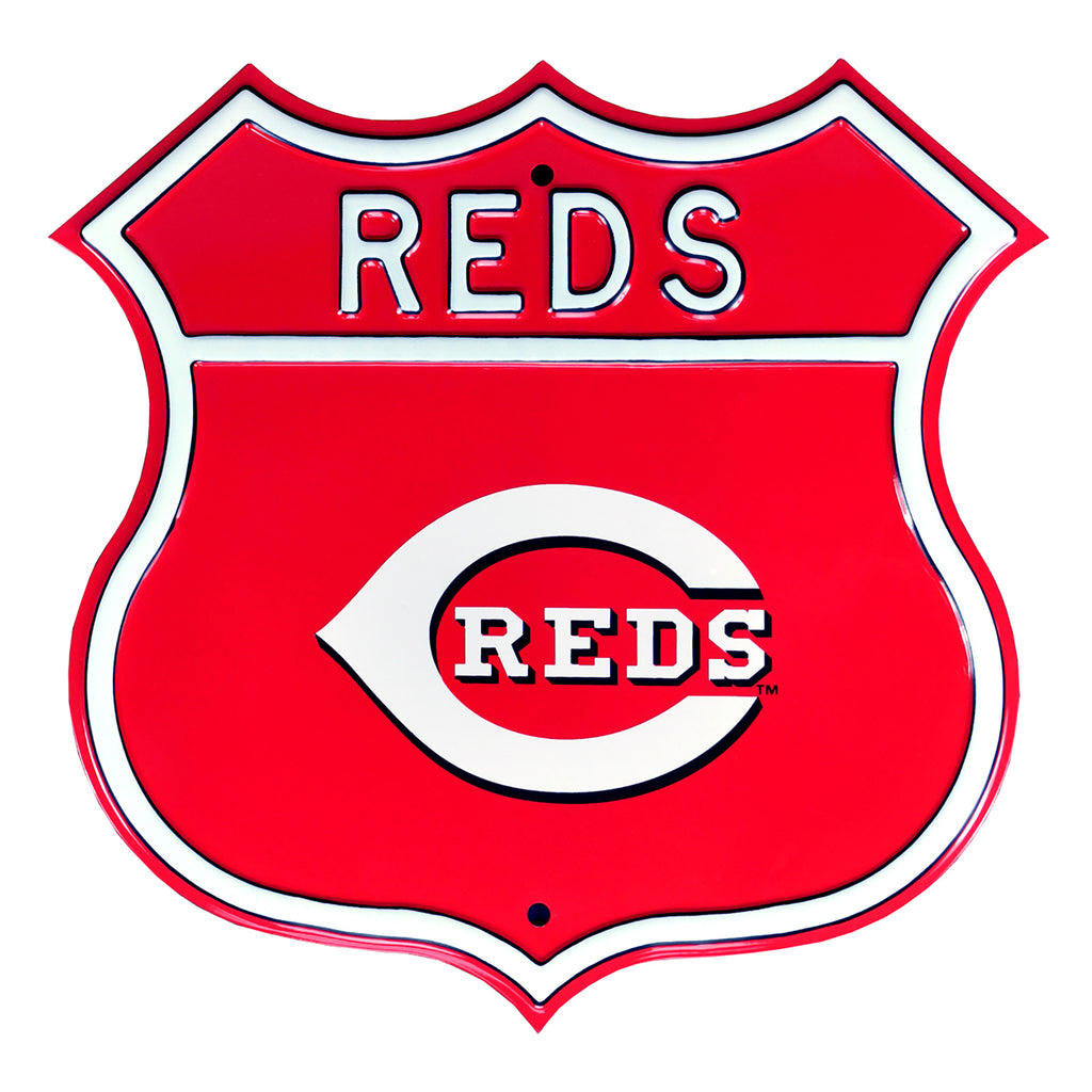 Cincinnati Reds Embossed Steel Route Sign