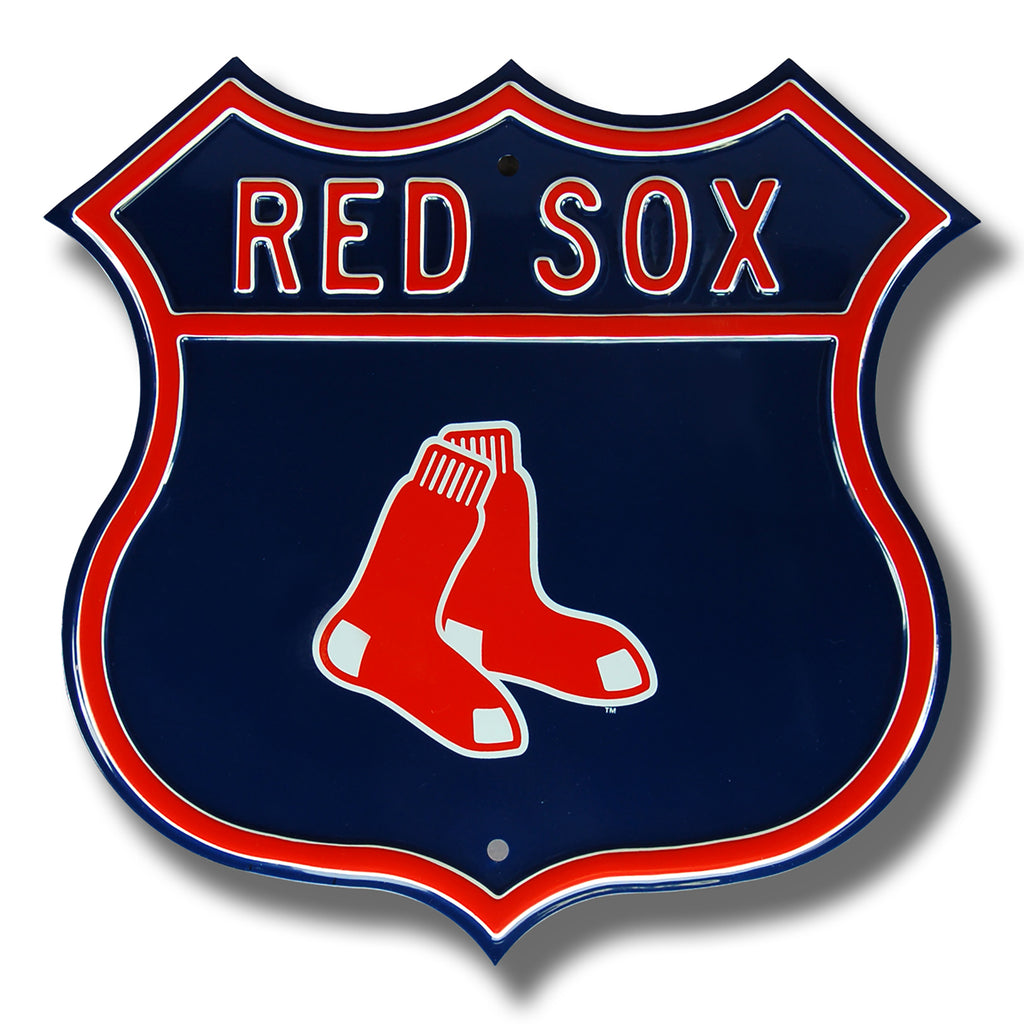 Boston Red Sox Embossed Steel Route Sign