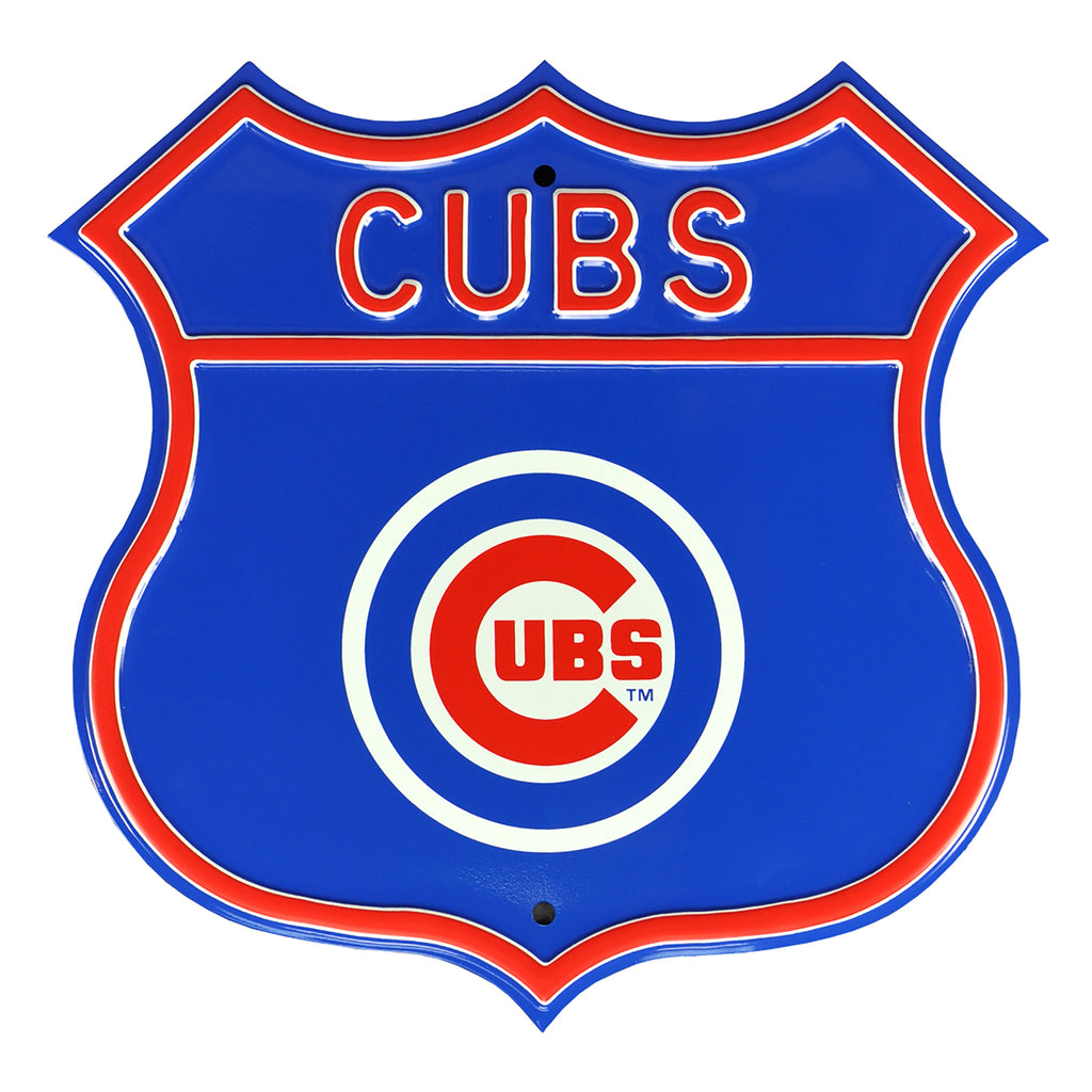 Chicago Cubs Embossed Steel Route Sign
