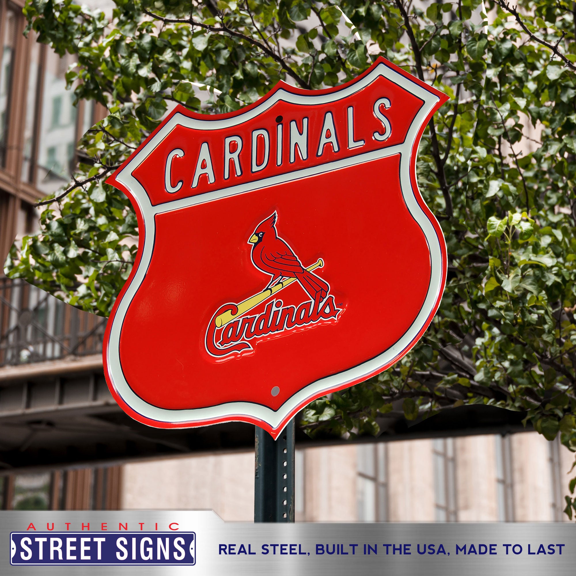 St. Louis Cardinals Embossed Steel Route Sign