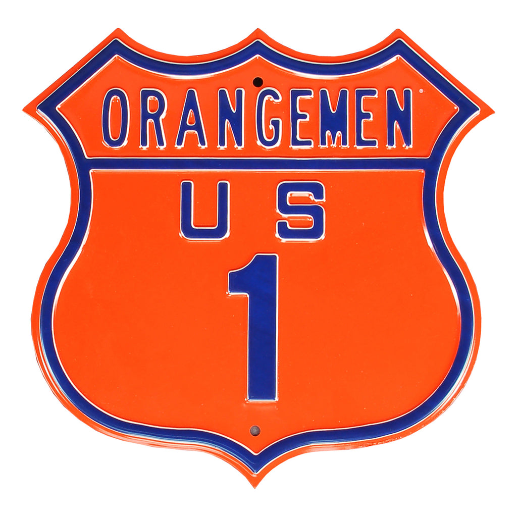 Syracuse Orange - ORANGEMEN US-1 - Embossed Steel Route Sign