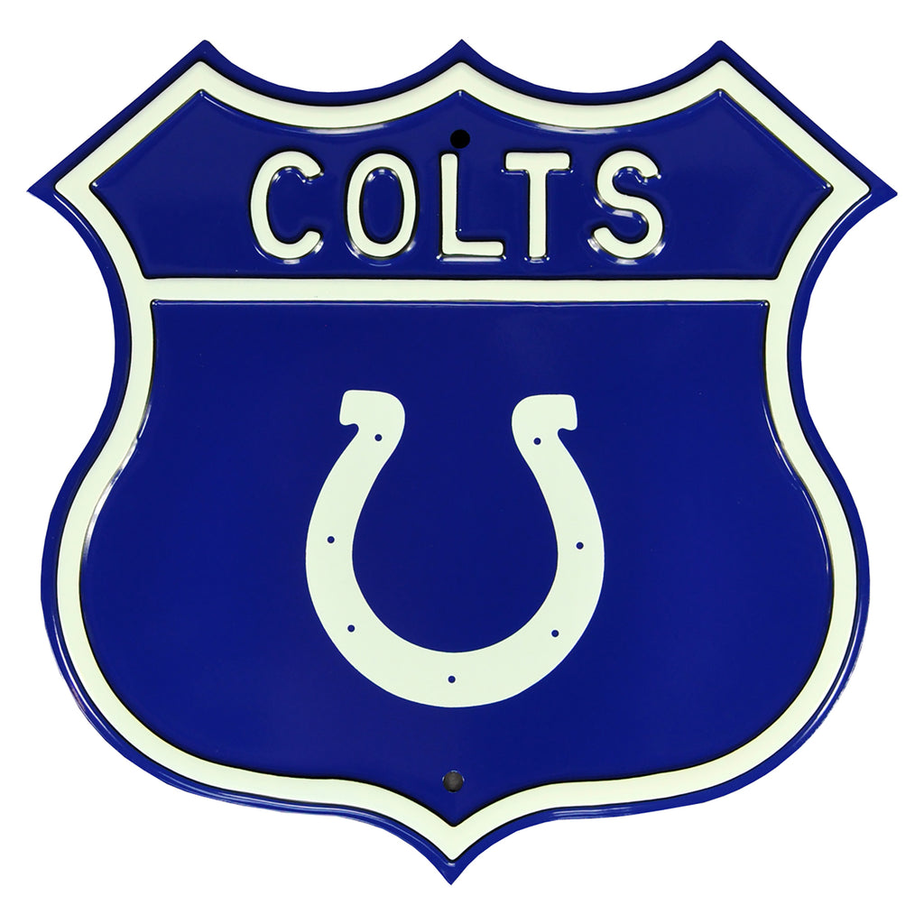 Indianapolis Colts Embossed Steel Route Sign