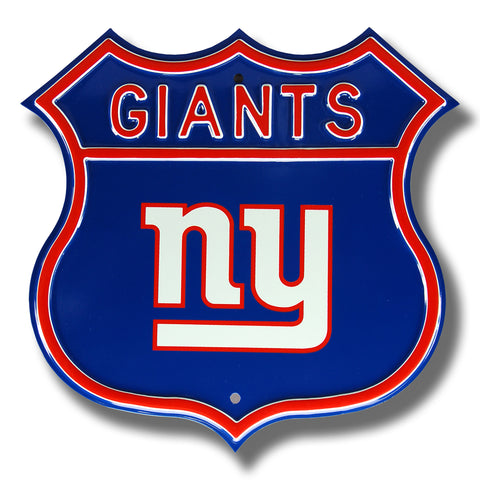 New York Giants Embossed Steel Route Sign