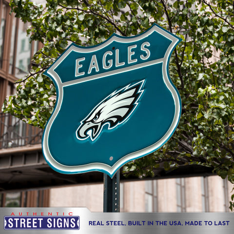 Philadelphia Eagles Embossed Steel Route Sign