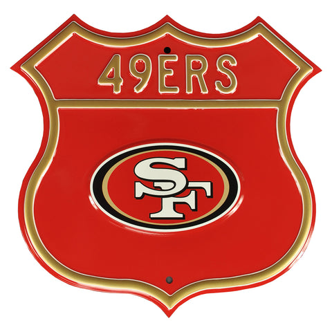 San Francisco 49ers Embossed Steel Route Sign