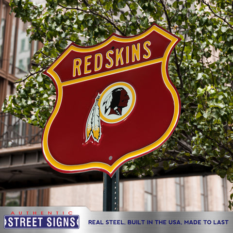 Washington Redskins Embossed Steel Route Sign