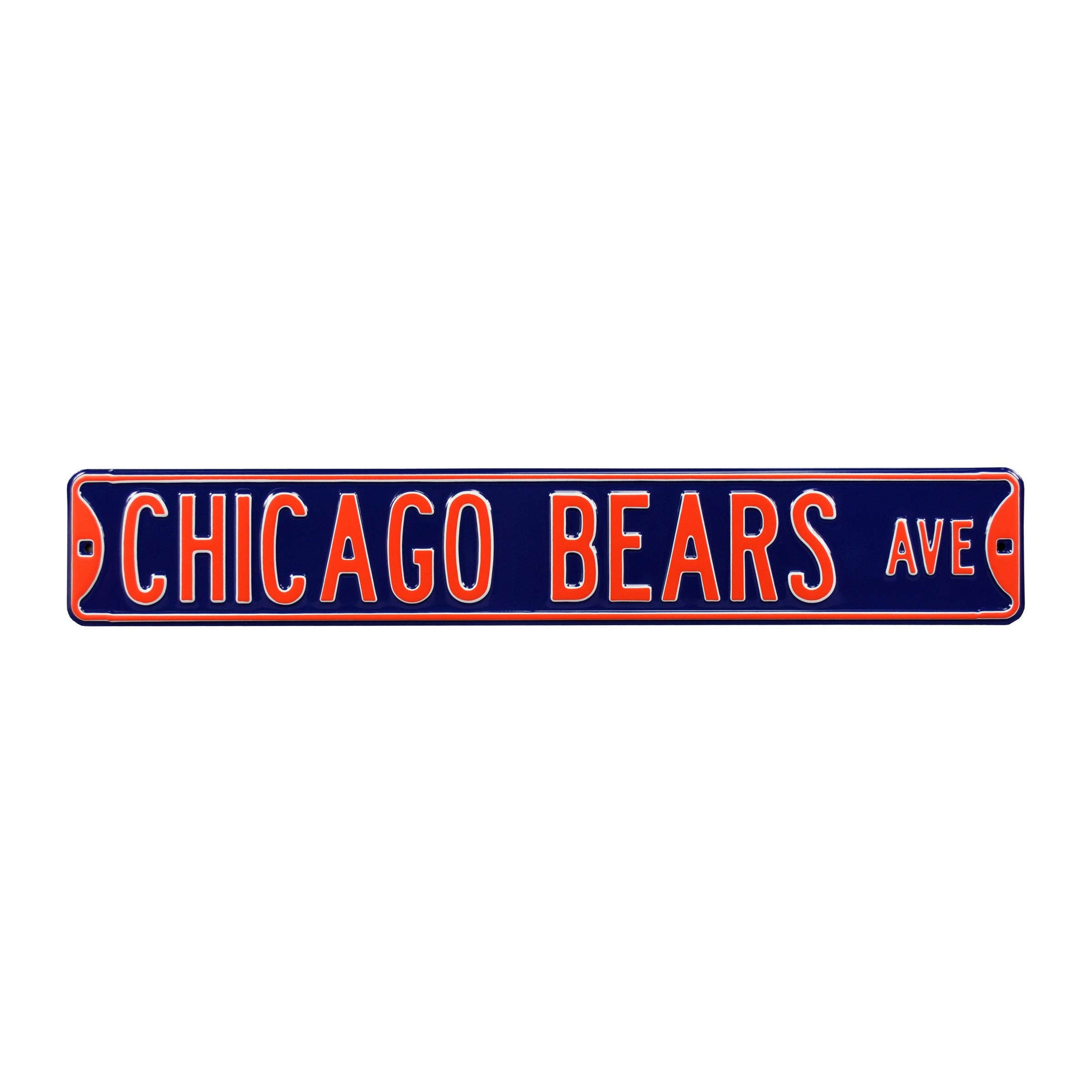 Chicago Bears - CHICAGO BEARS AVE - Embossed Steel Street Sign