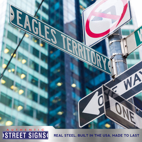 Philadelphia Eagles - EAGLES TERRITORY - Embossed Steel Street Sign