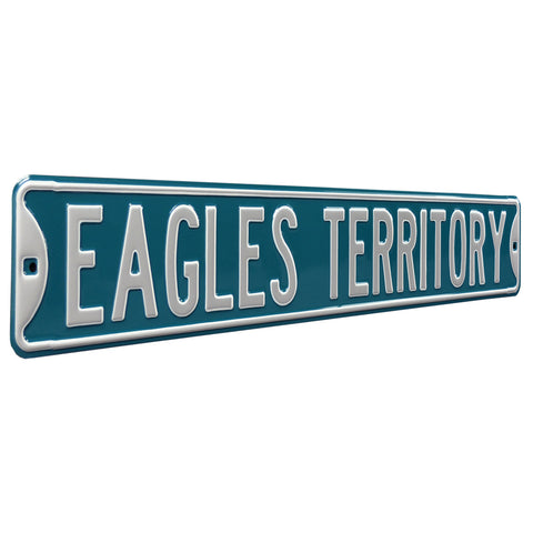 Philadelphia Eagles - EAGLES TERRITORY - Embossed Steel Street Sign