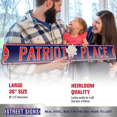New England Patriots - PATRIOTS PLACE - Embossed Steel Street Sign