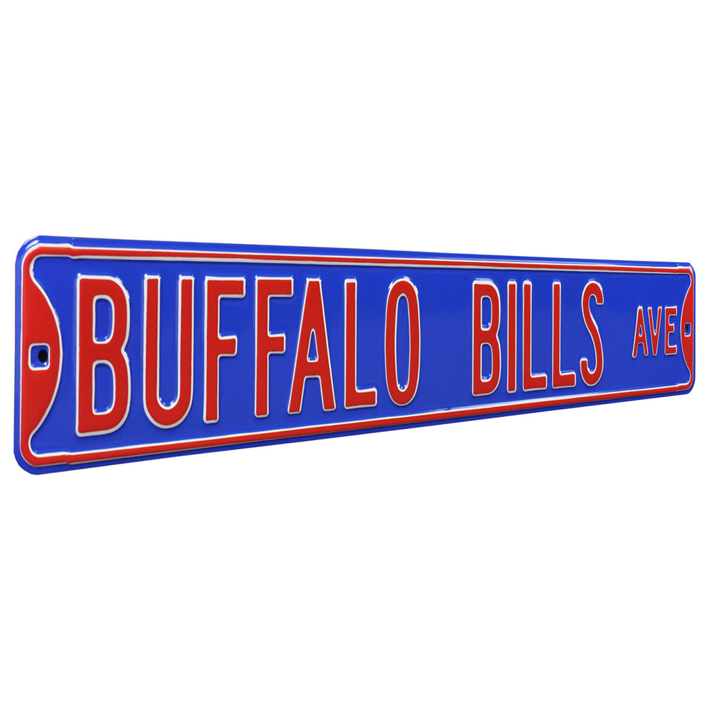 Buffalo Bills - BUFFALO BILLS AVE - Embossed Steel Street Sign
