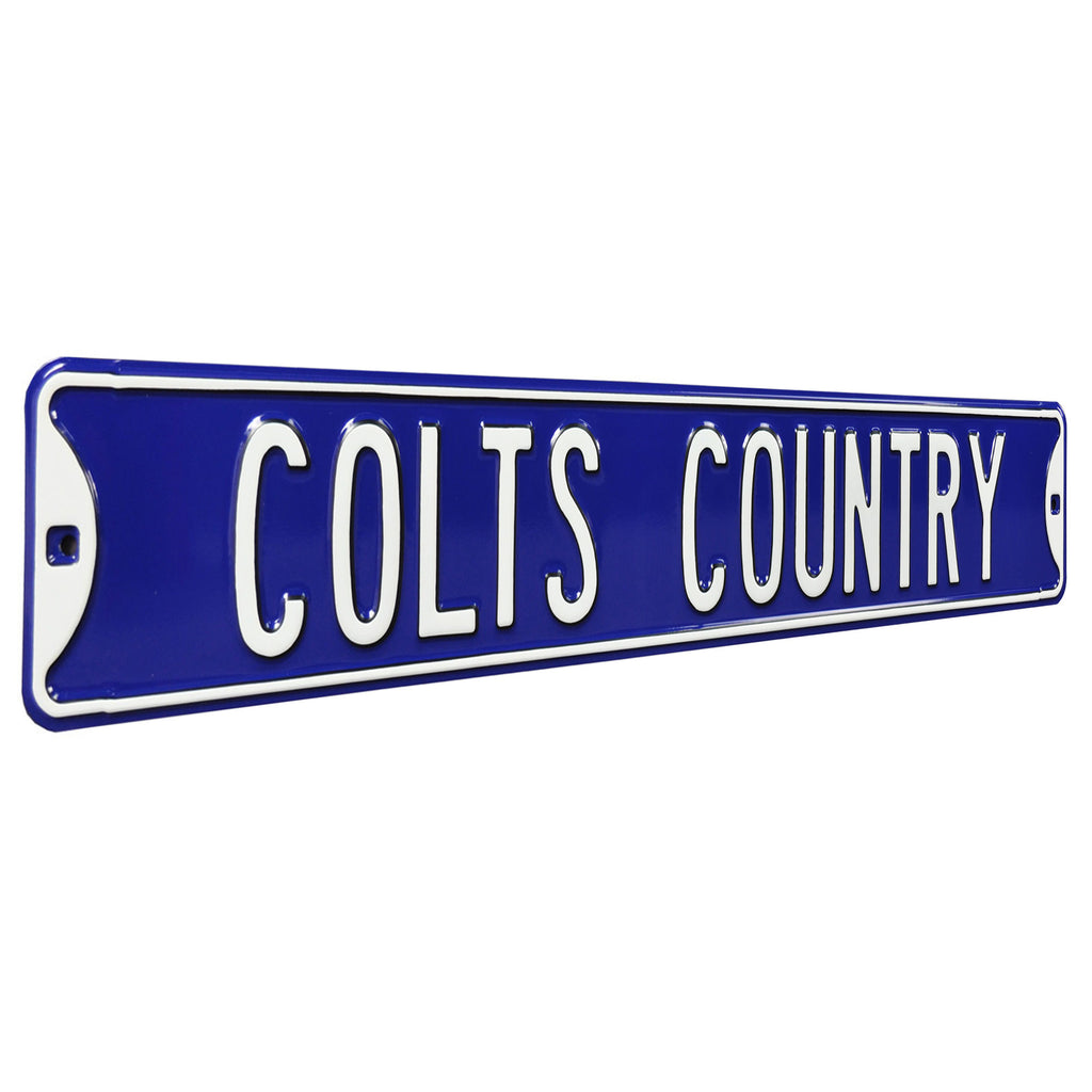 Indianapolis Colts - COLTS COUNTRY - Embossed Steel Street Sign
