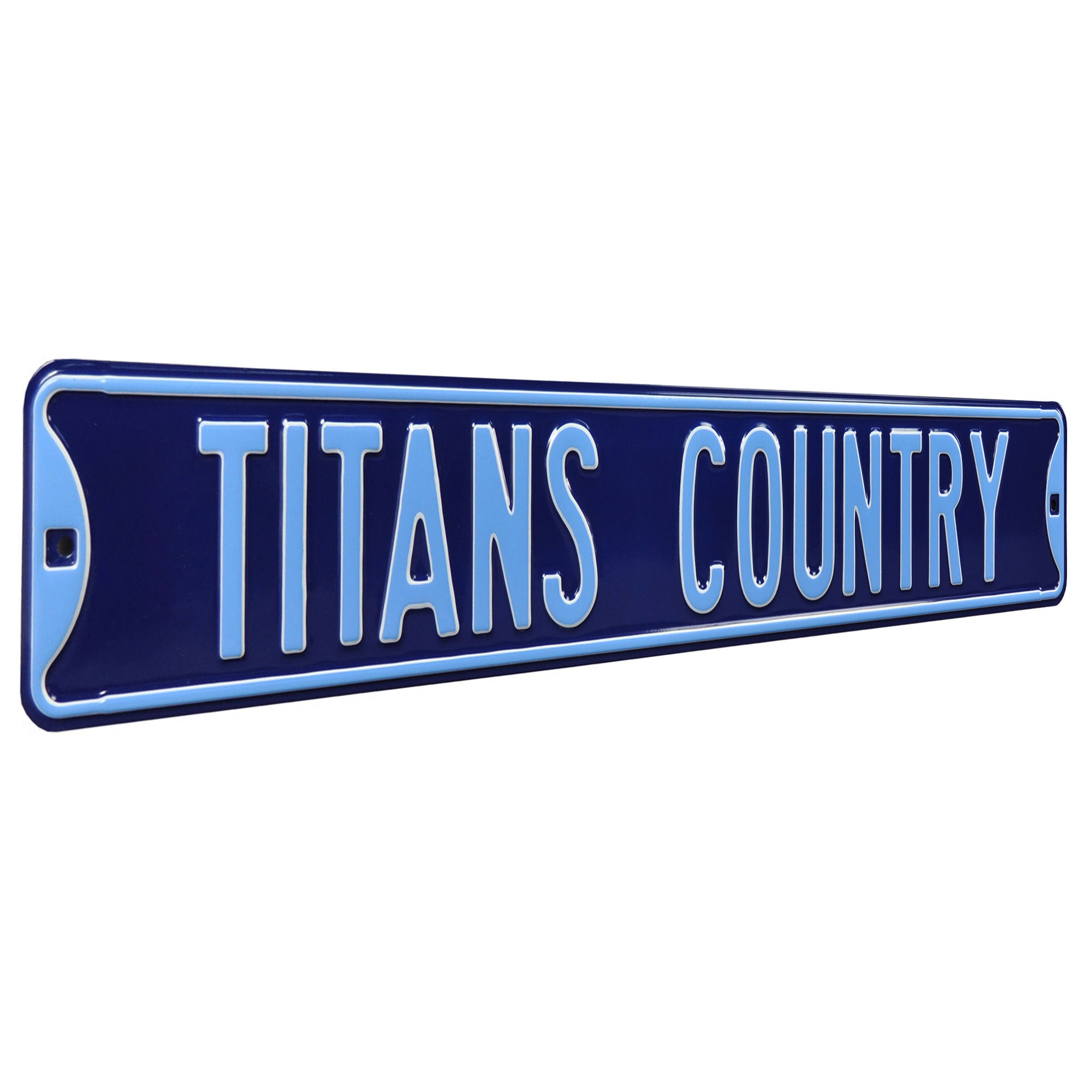 Tennessee Titans - TITANS COUNTRY - Embossed Steel Street Sign