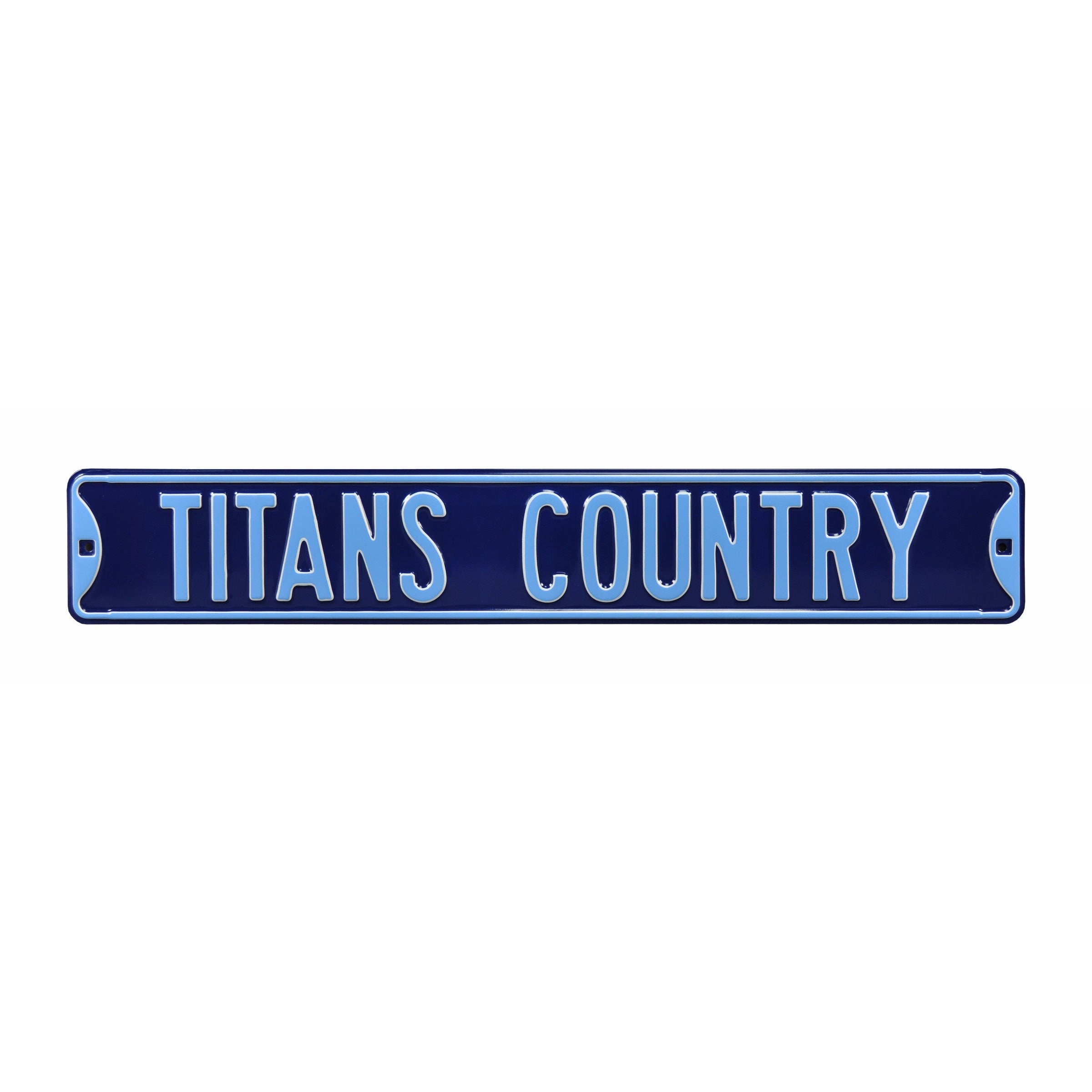 Tennessee Titans - TITANS COUNTRY - Embossed Steel Street Sign