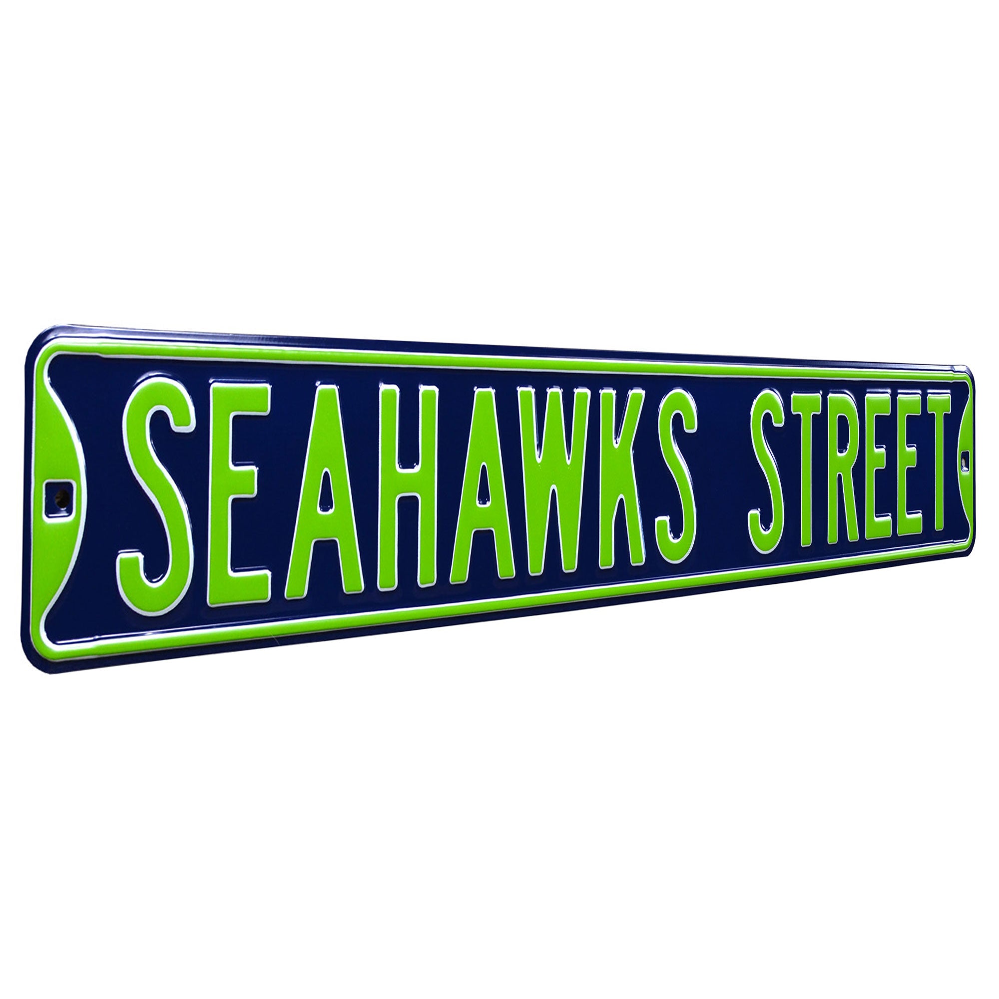 Seattle Seahawks - SEAHAWKS STREET - Embossed Steel Street Sign