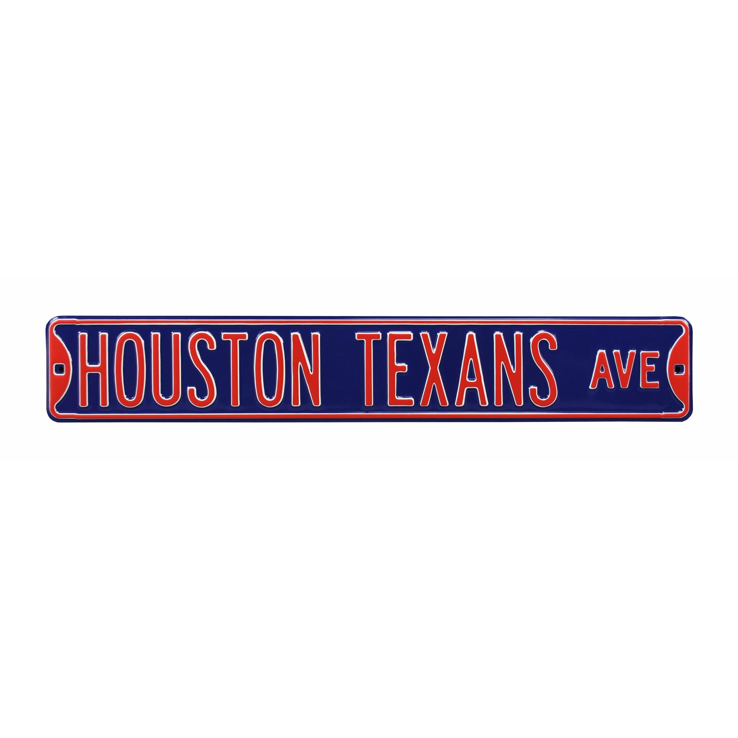 Houston Texans - HOUSTON TEXANS AVE - Embossed Steel Street Sign