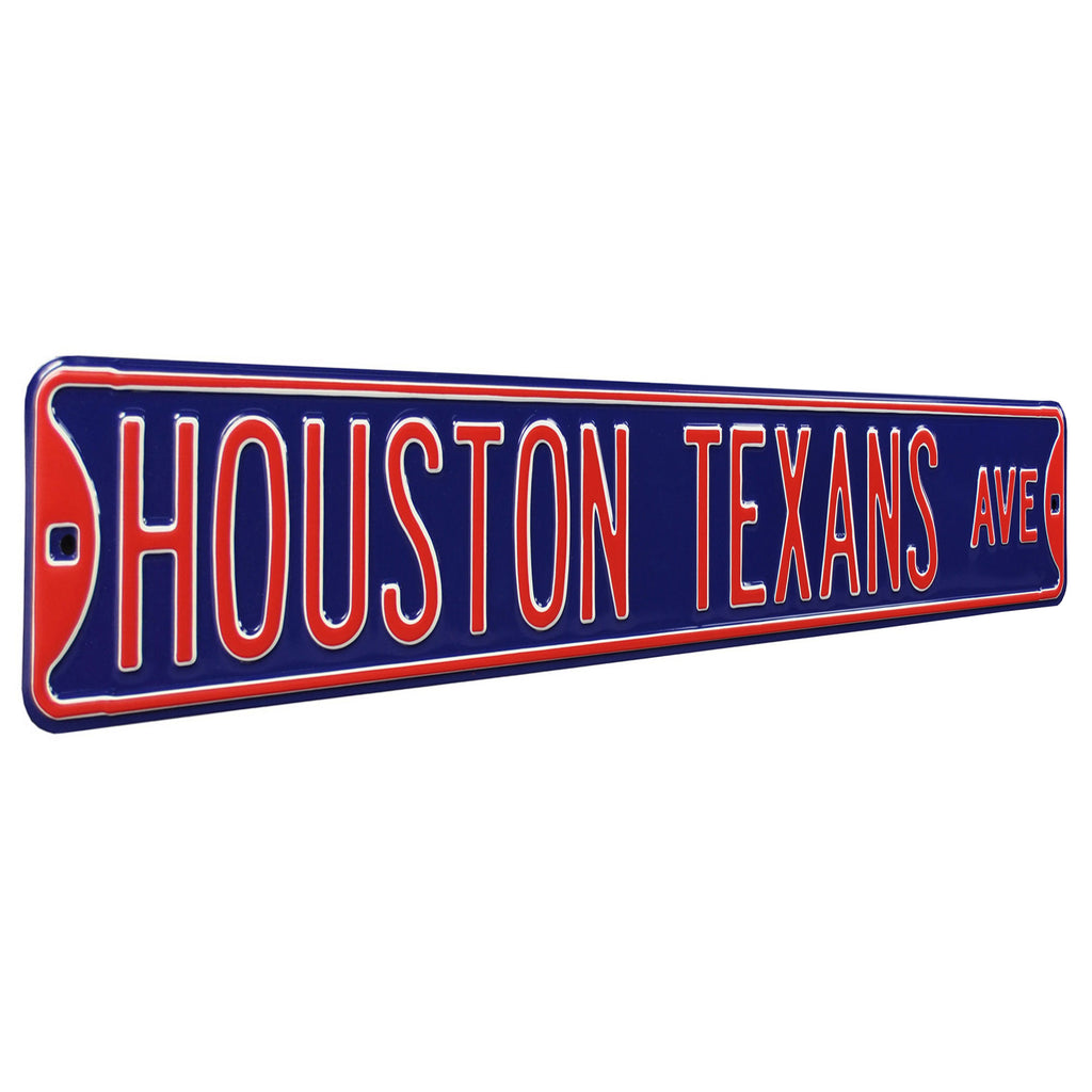 Houston Texans - HOUSTON TEXANS AVE - Embossed Steel Street Sign