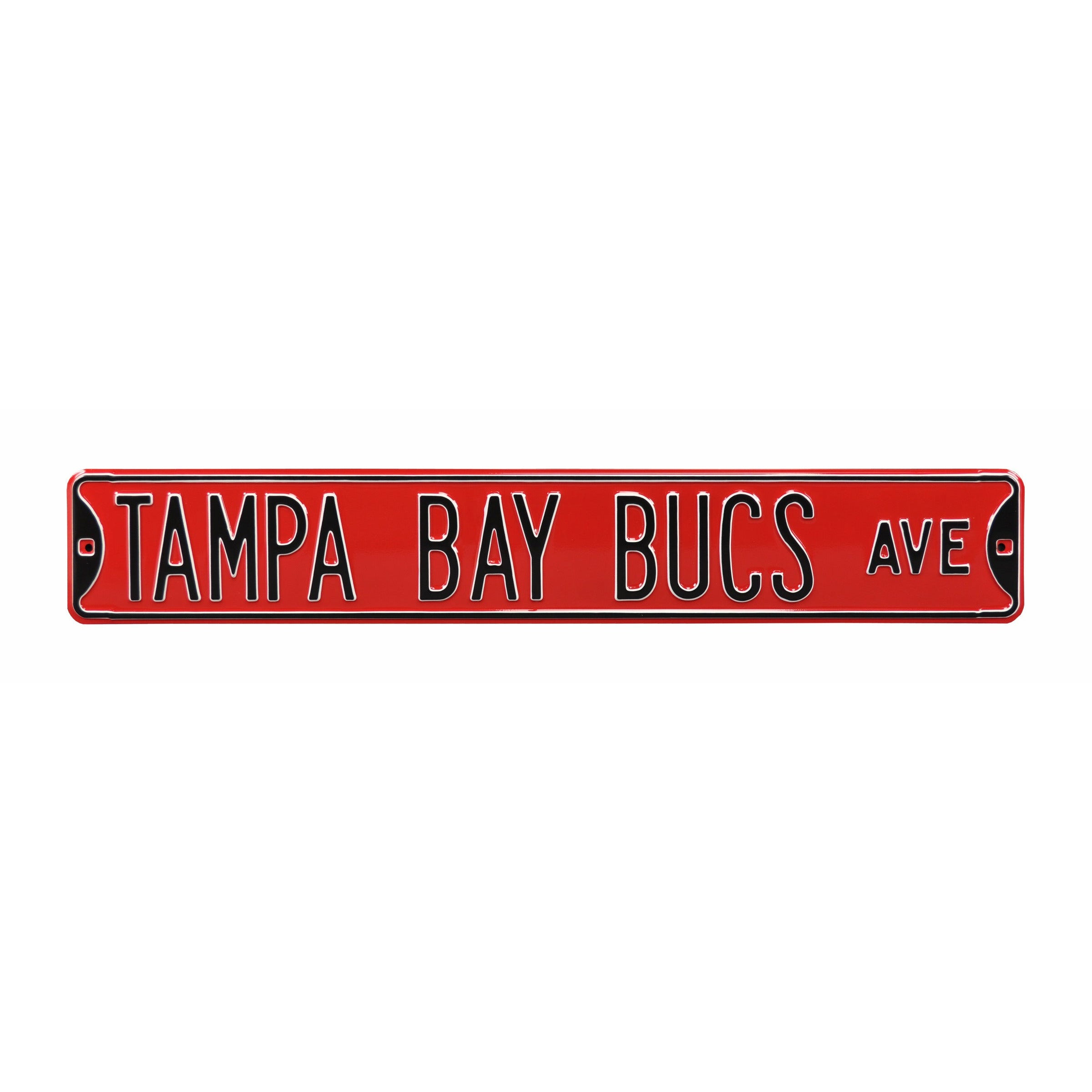 Tampa Bay Buccaneers - TAMPA BAY BUCS AVE - Embossed Steel Street Sign