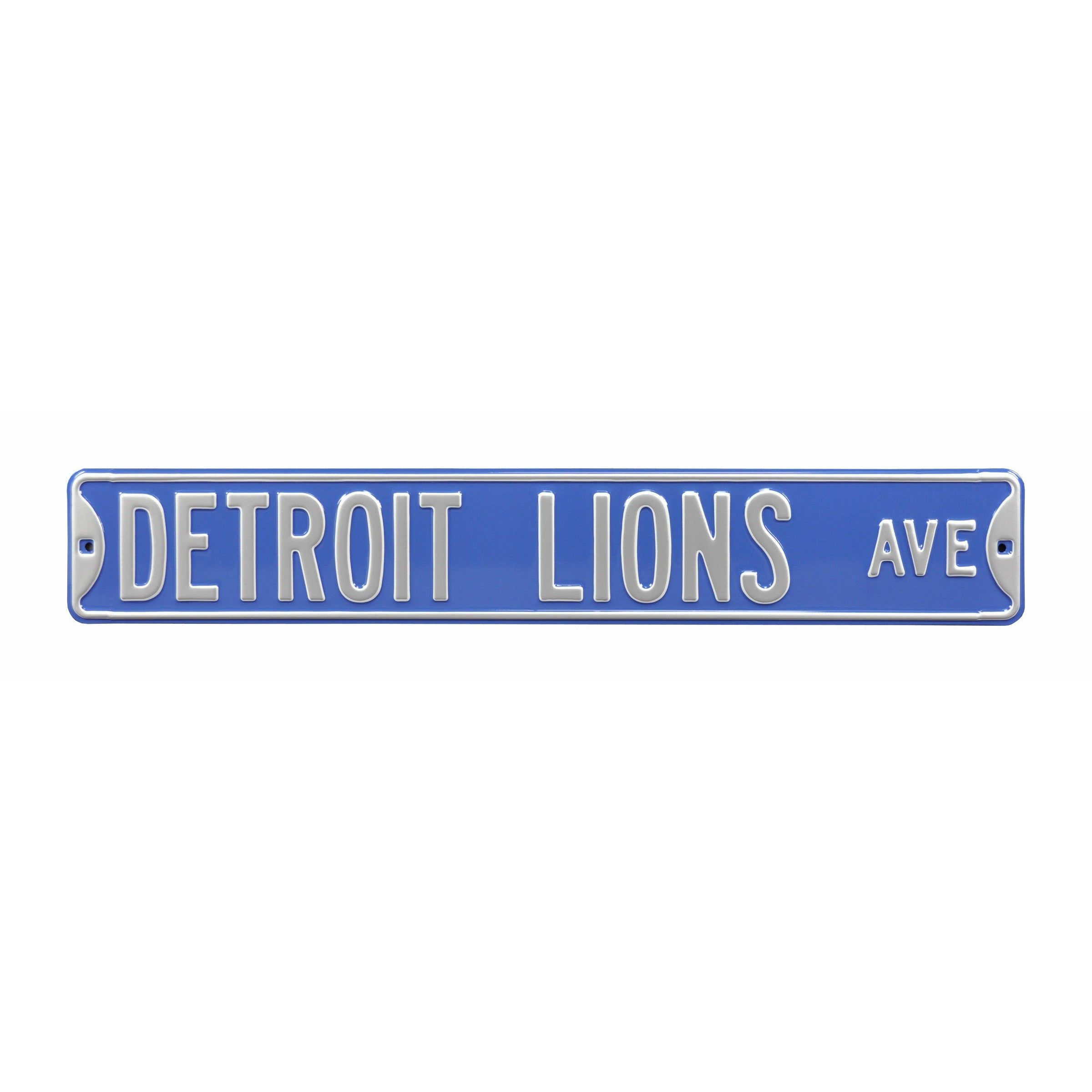 Detroit Lions - DETROIT LIONS AVE - Embossed Steel Street Sign