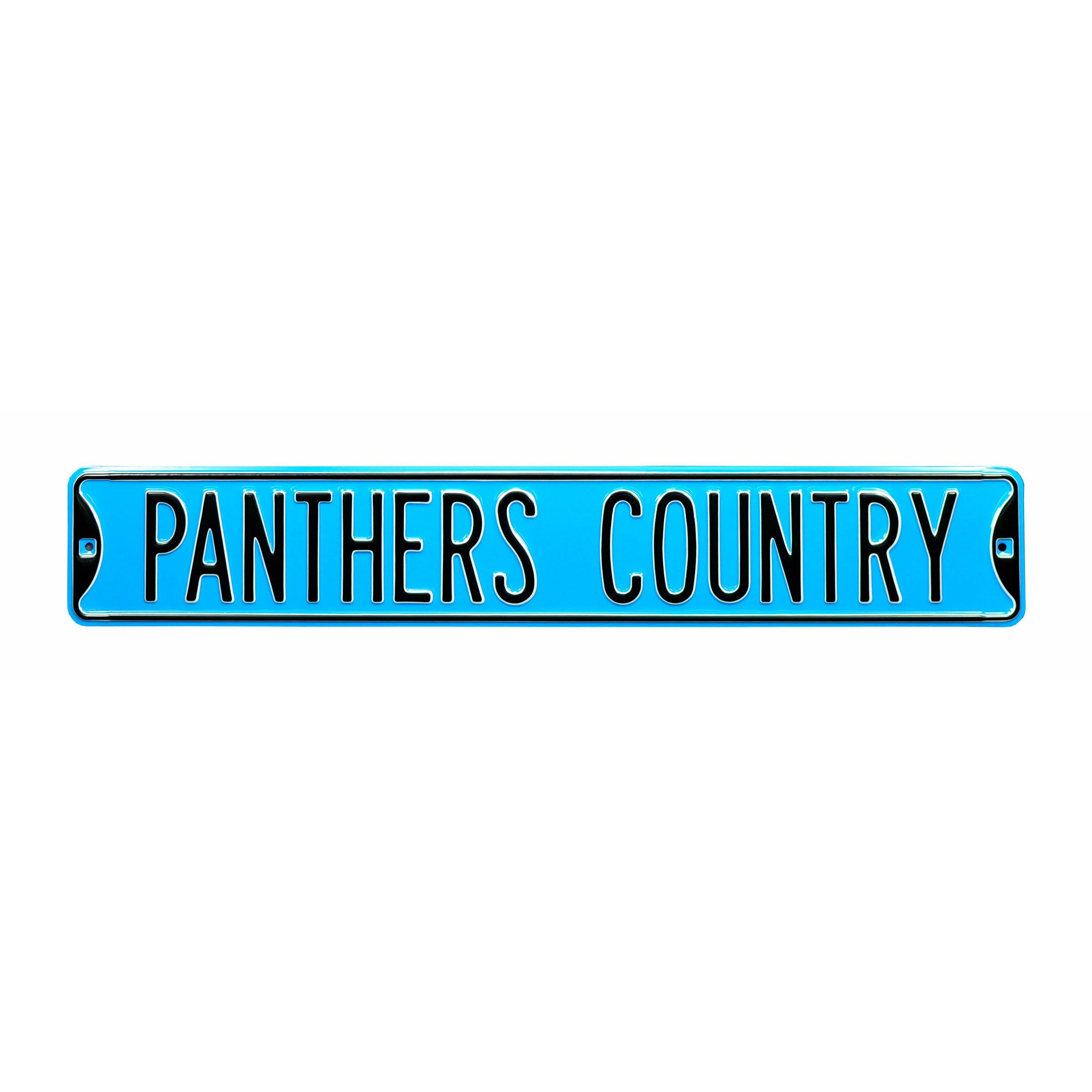 Carolina Panthers - PANTHERS COUNTRY - Throwback Embossed Steel Street Sign