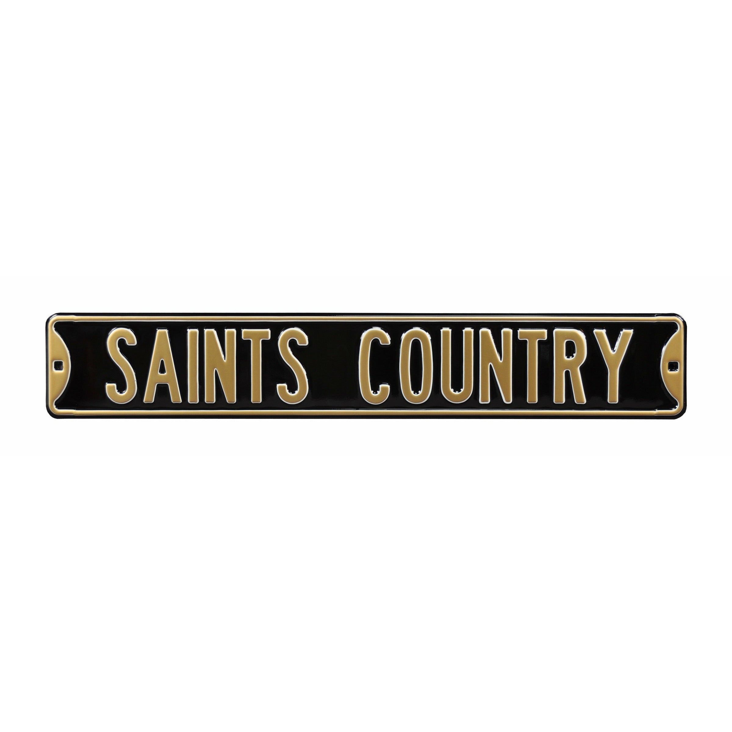 New Orleans Saints - SAINTS COUNTRY - Embossed Steel Street Sign